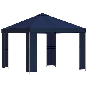 vidaXL Prieel 3 x 3 m Blauw Polyester en staal 190 gsm