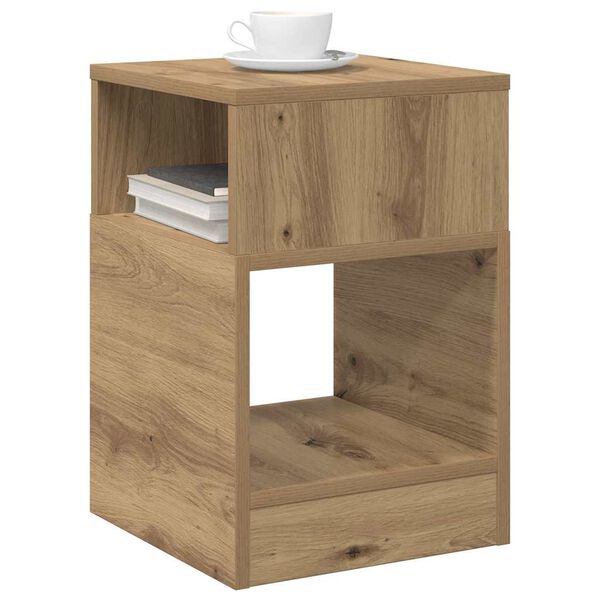 vidaXL Bijzettafel 2 pcs Artisan Eiken 30,5 x 30 x 45 cm Bewerkt hout