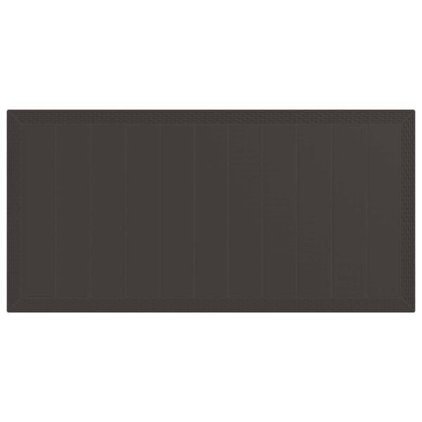 vidaXL Tuin Eetset 7 pcs Bruin Polypropyleen