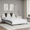 vidaXL Bed "Viana" met matras kunstleer wit en zwart 140x190 cm