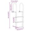 vidaXL 3-Traps Steigerladder Zilver 45 x 11,5 x 134 cm Aluminium