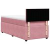vidaXL Boxspring met matras fluweel roze 90x200 cm