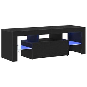vidaXL TV-kast met lade Zwart Eiken 120 x 35 x 40 cm Bewerkt hout