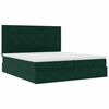 vidaXL Ottoman bed met matrassen en LED's 200x200cm fluweel