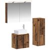 vidaXL Badkamermeubelset 4 st Oud hout Bewerkt hout en glas