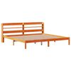 vidaXL Bedframe met hoofdbord massief grenenhout wasbruin 180x200 cm