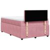 vidaXL Boxspring met matras fluweel roze 120x190 cm