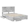 vidaXL Bedframe met hoofdeinde Beton Grijs 140 x 200 cm Bewerkt hout