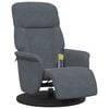 vidaXL Massage Recliner Stoel Donkergrijs 91 x 71 x 105 cm Fluweel