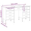 vidaXL Werk Cabinet met lade met opslag 3 pcs Zwart 150 x 55 x 85 cm