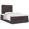 vidaXL Ottoman bed met matras 120x200cm stof donkerbruin