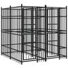 vidaXL Hondenkennel 3,69 m&sup2; staal