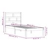 vidaXL Bedframe massief hout 75x190 cm