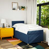 vidaXL Boxspring met matras stof blauw 80x200 cm
