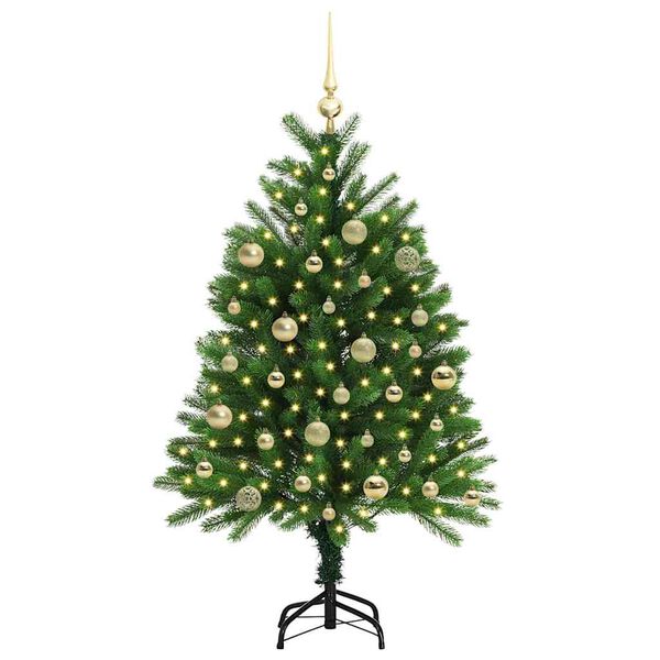 vidaXL Kerstboom met 150 LED met standaard Groen 120 cm PE