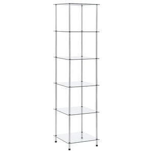 vidaXL Kastje 6-laags 40x40x160 cm gehard glas transparant