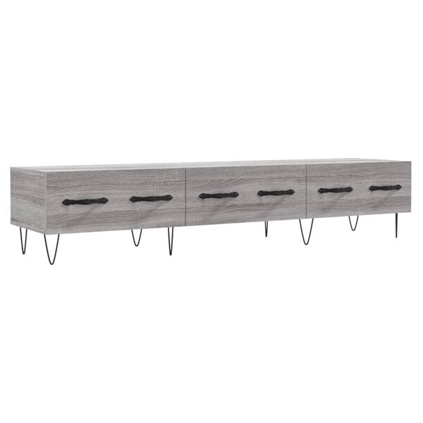 vidaXL Tv-meubel 150x36x30 cm bewerkt hout grijs sonoma eikenkleurig