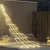 vidaXL LED Kerstboom met Grondspiesjes Warmwit 500 cm Metaal