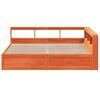 vidaXL Bed met boekenkast zonder matras grenenhout wasbruin 180x200 cm