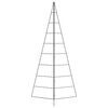 vidaXL Kerstdecoratie kerstboom 210 cm metaal zwart