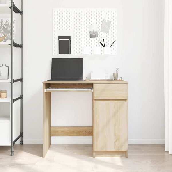 vidaXL Bureau 86x49x76 cm spaanplaat sonoma eikenkleurig