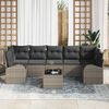 vidaXL Tuin Sofa Set Grijs 55 x 55 x 37 cm poly rattan