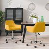 vidaXL Eetkamerstoelen draaibaar 2 st fluweel geel