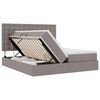 vidaXL Opslag bed met matras met opslag Taupe 180 x 200 cm Nep Leer