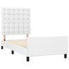 vidaXL Bedframe met hoofdbord kunstleer wit 100x200 cm