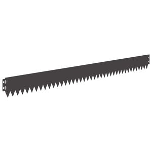 vidaXL Gazonrand 30 pcs 103 x 10 cm Staal Zwart