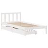 vidaXL Bedframe zonder matras massief grenenhout wit 75x190 cm