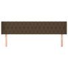 vidaXL Hoofdbord met randen 183x16x78/88 cm stof donkerbruin