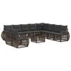vidaXL Tuinbankenset 11 pcs Grijs en Donkergrijs poly rattan