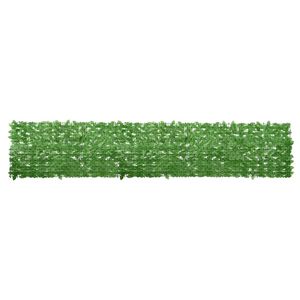 vidaXL Balkonscherm met groene bladeren 400x75 cm