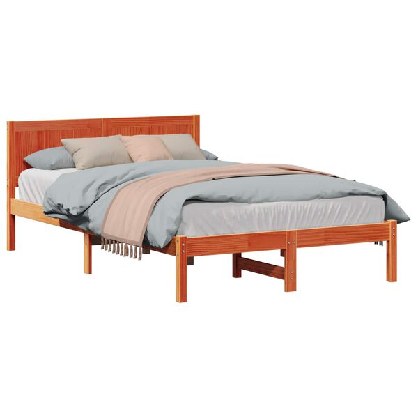 vidaXL Bedframe Bruin 120 x 200 cm Massief grenenhout