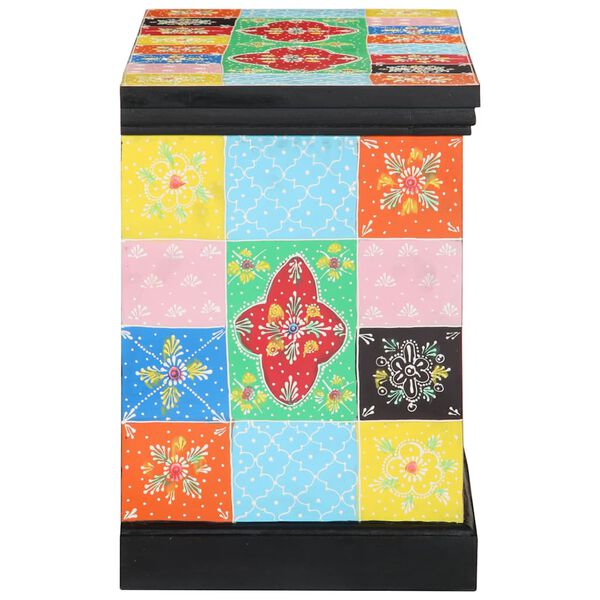 vidaXL TV-kast met lade Multikleur 80 x 35 x 50 cm Massief mangohout