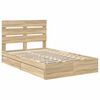 vidaXL Opslag bed met lade Sonoma Eiken 120 x 200 cm Bewerkt hout