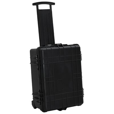vidaXL Flightcase op wieltjes 58x45x27 cm PP zwart