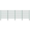 vidaXL Schuttingpaneel met palen ijzer 867x200 cm groen