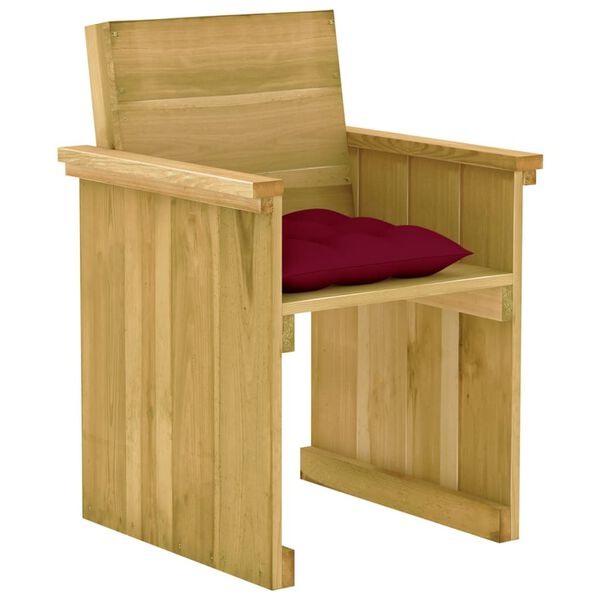 vidaXL 5-delige Tuinset met kussens ge&iuml;mpregneerd grenenhout