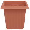 vidaXL Vierkante Bloempot 24 pcs Baksteenrood 16 x 16 x 14 cm