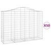 vidaXL Schanskorven 50 st gewelfd 200x50x140/160 cm ijzer