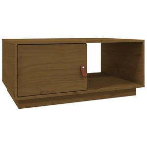 vidaXL Salontafel 80x50x35,5 cm massief grenenhout honingbruin