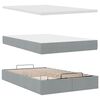 vidaXL Bed met matras 120x200 cm stof lichtgrijs