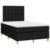 vidaXL Boxspring met matras en LED stof zwart 120x200 cm