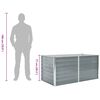 vidaXL Plantenbak verhoogd 160x80x77 cm gegalvaniseerd staal grijs