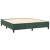 vidaXL Boxspring met matras fluweel donkergroen 200x200 cm
