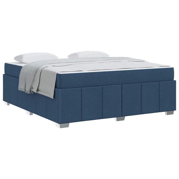 vidaXL Bedframe met matras Blauw 180 x 200 cm Stof