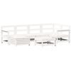 vidaXL 7-delige Loungeset massief grenenhout wit