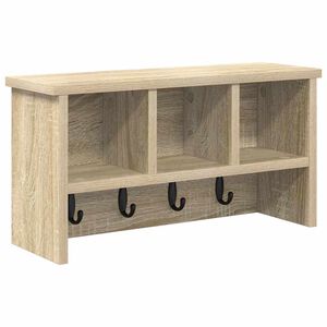 vidaXL Wandgemonteerde kapstok met plank Sonoma eiken 50 x 16 x 26 cm